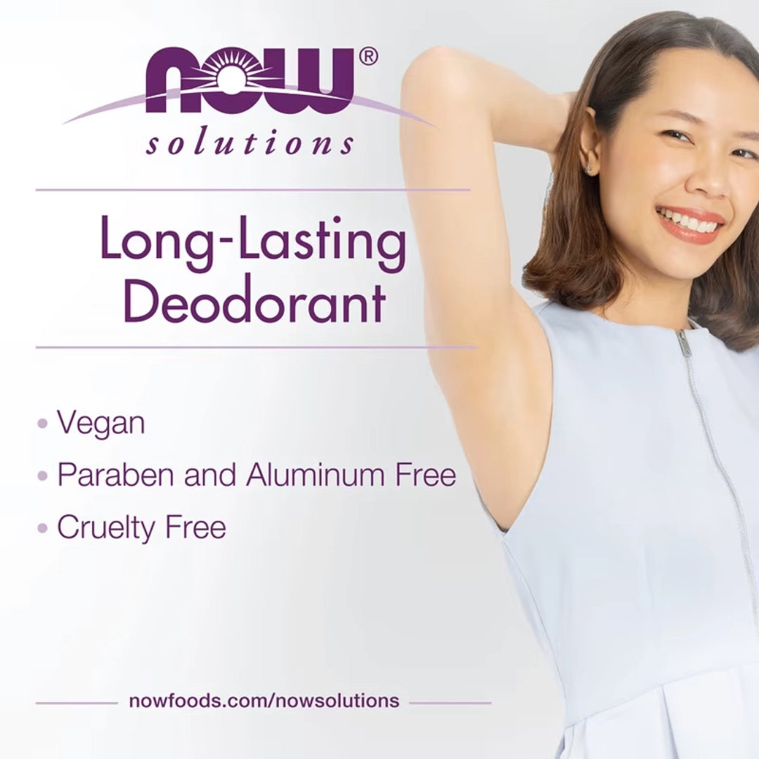 NOW Foods, Solutions, Long-Lasting Deodorant, Rose + Ylang Ylang, 2.2 oz, 62 g