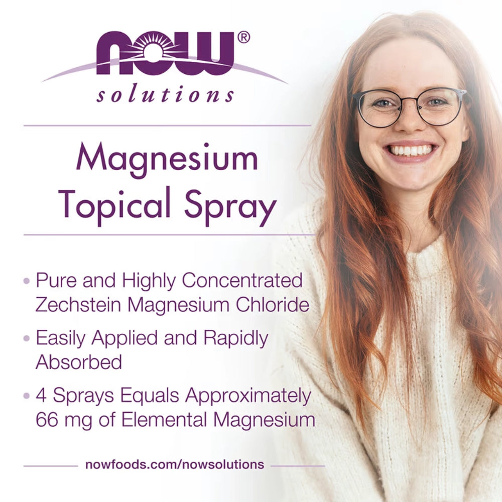 NOW Foods, Solutions, Magnesium Topical Spray, 8 fl oz, 237 ml