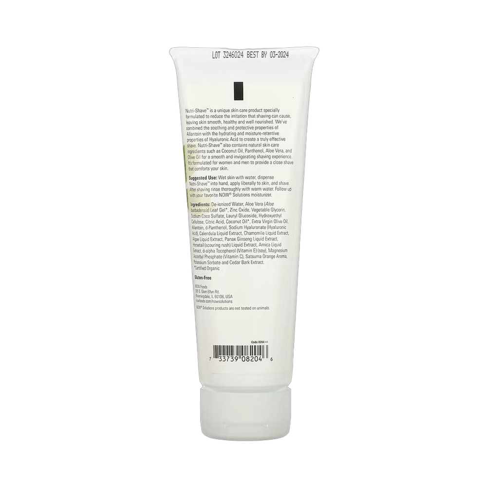 NOW Foods, Solutions, Nutri-Shave, Natural Shave Cream, 8 fl oz, 237 ml