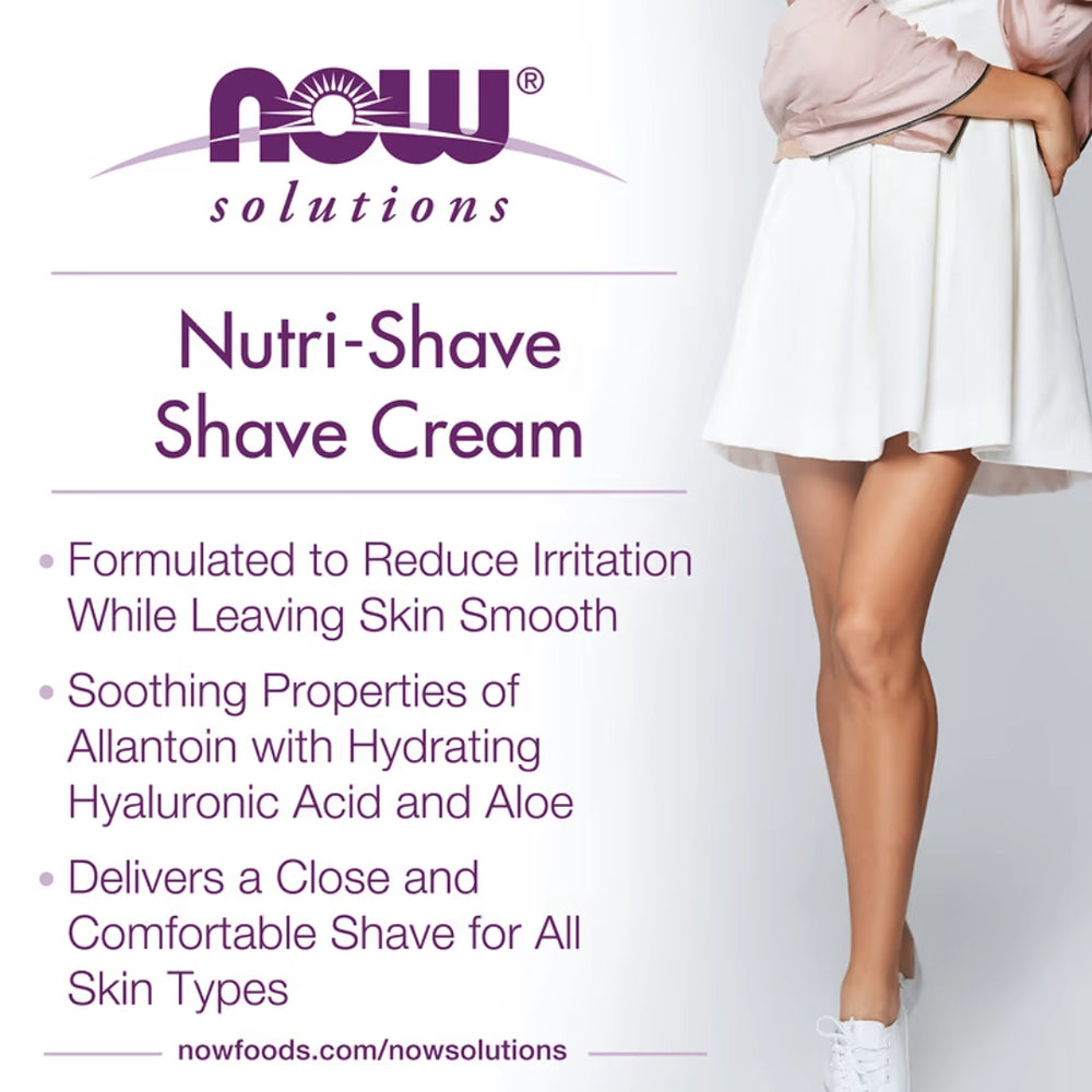 NOW Foods, Solutions, Nutri-Shave, Natural Shave Cream, 8 fl oz, 237 ml