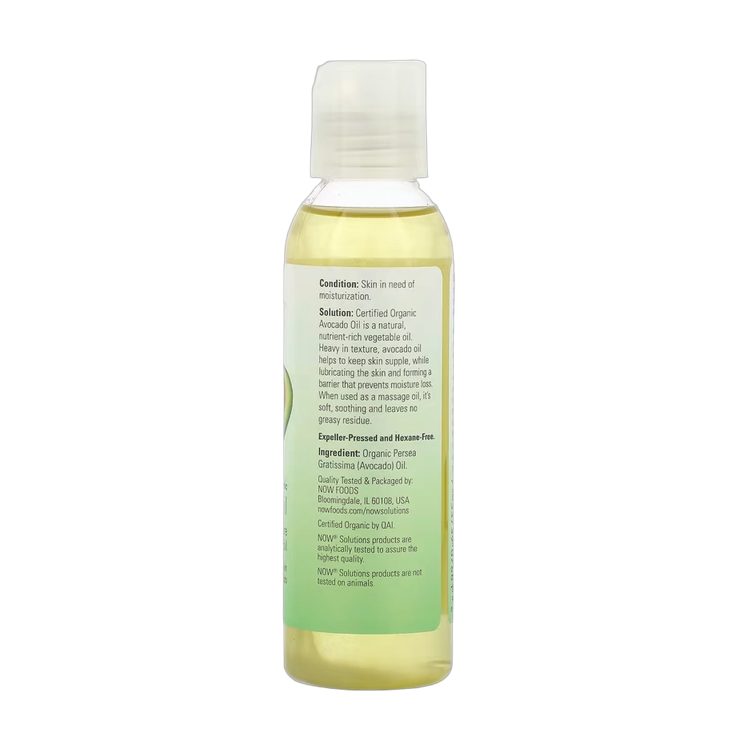 NOW Foods, Solutions, Organic Avocado Oil, 4 fl oz, 118 ml