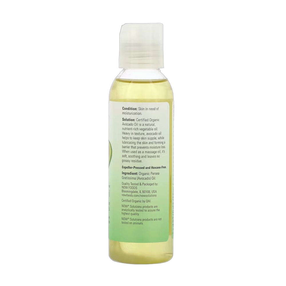 NOW Foods, Solutions, Organic Avocado Oil, 4 fl oz, 118 ml