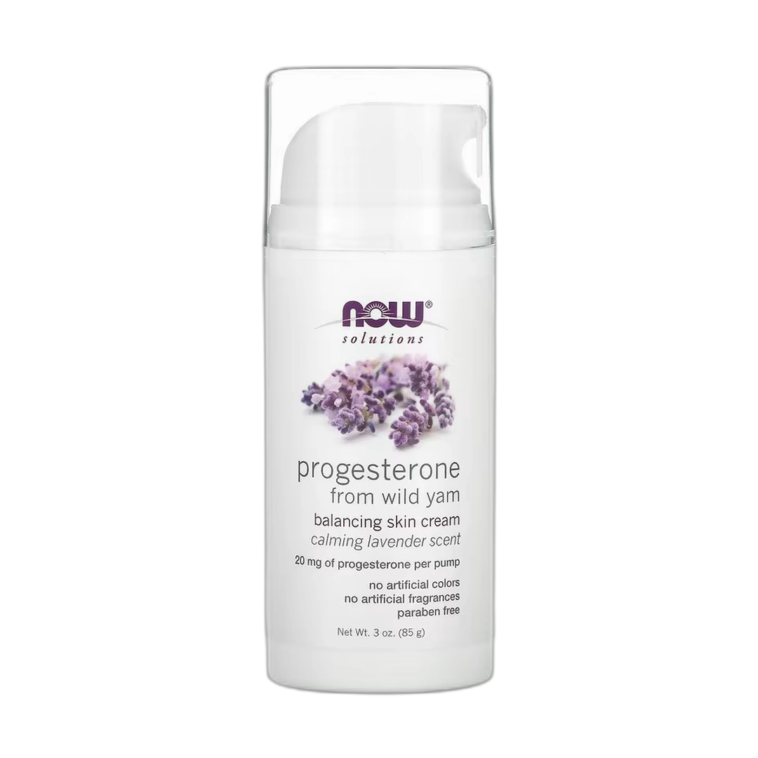 NOW Foods, Solutions, Progesterone from Wild Yam, Balancing Skin Cream, Calming Lavender, 3 oz, 85 g