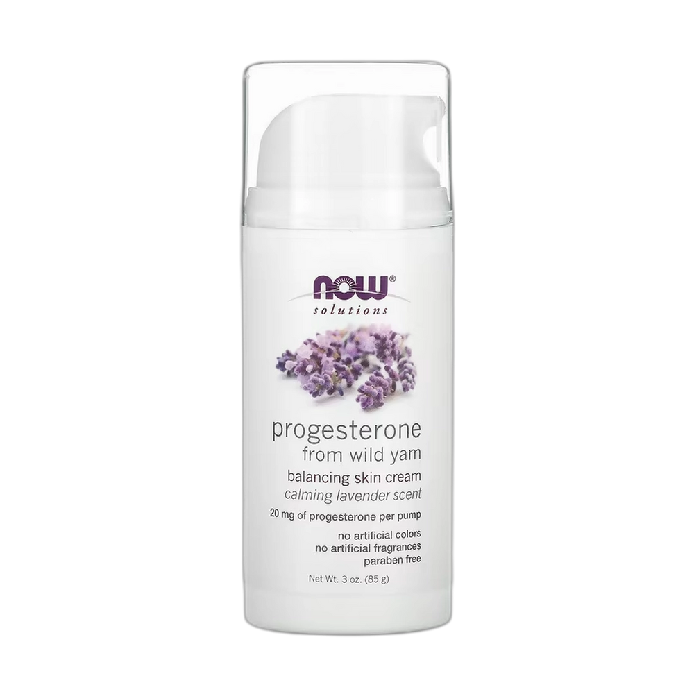 NOW Foods, Solutions, Progesterone from Wild Yam, Balancing Skin Cream, Calming Lavender, 3 oz, 85 g