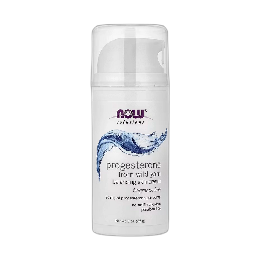 NOW Foods, Solutions, Progesterone from Wild Yam, Balancing Skin Cream, Fragrance Free, 3 oz, 85 g