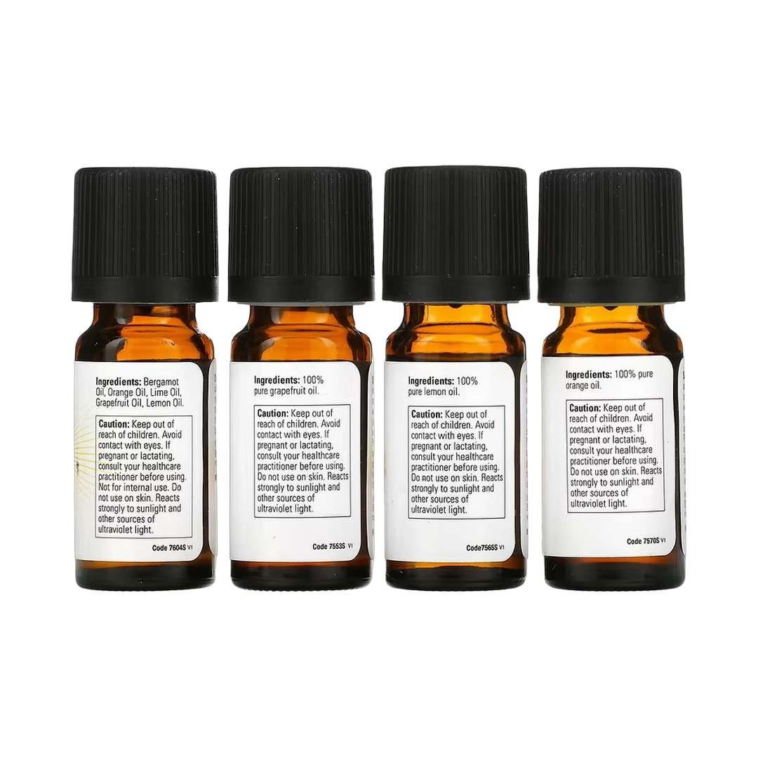 NOW Foods, Solutions, Put Some Pep in Your Step, Uplifting Essential Oils Kit, 4 Bottles, 1.3 fl oz, 10 ml Each