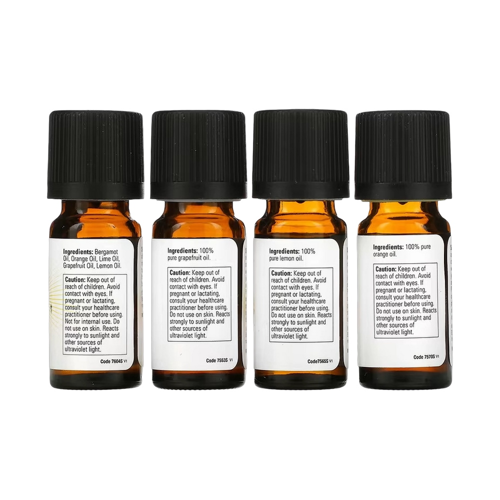 NOW Foods, Solutions, Put Some Pep in Your Step, Uplifting Essential Oils Kit, 4 Bottles, 1.3 fl oz, 10 ml Each