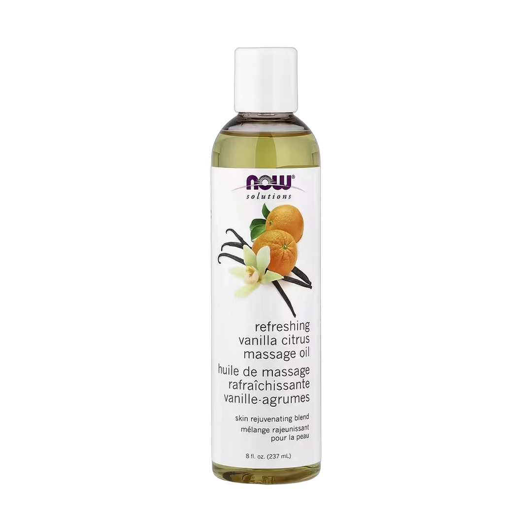 NOW Foods, Solutions, Refreshing Massage Oil, Vanilla Citrus, 8 fl oz, 237 ml