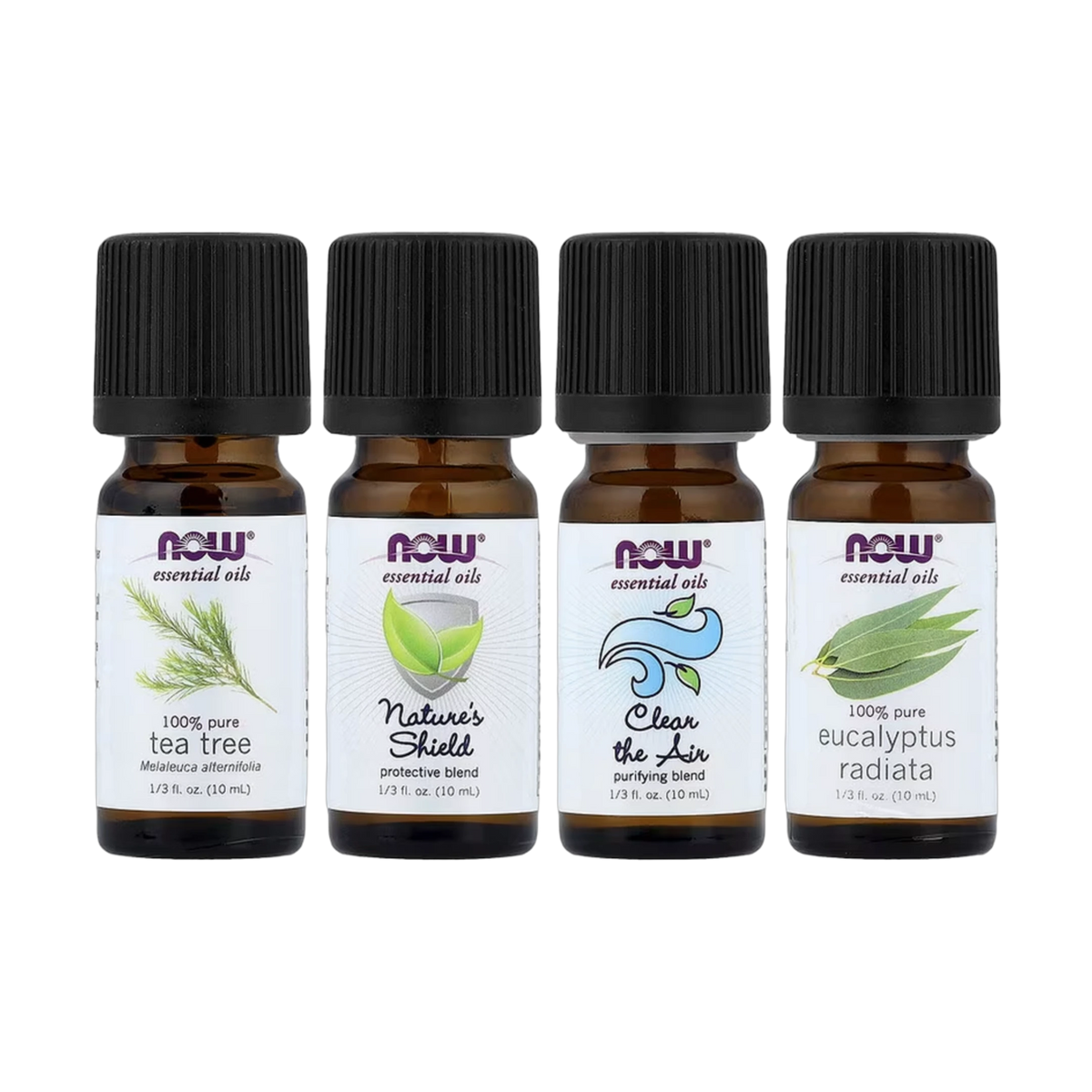 NOW Foods, Solutions, Seasonal Changes, Balancing Essential Oils Kit, 4 Bottles, 1/3 fl oz, 10 ml Each