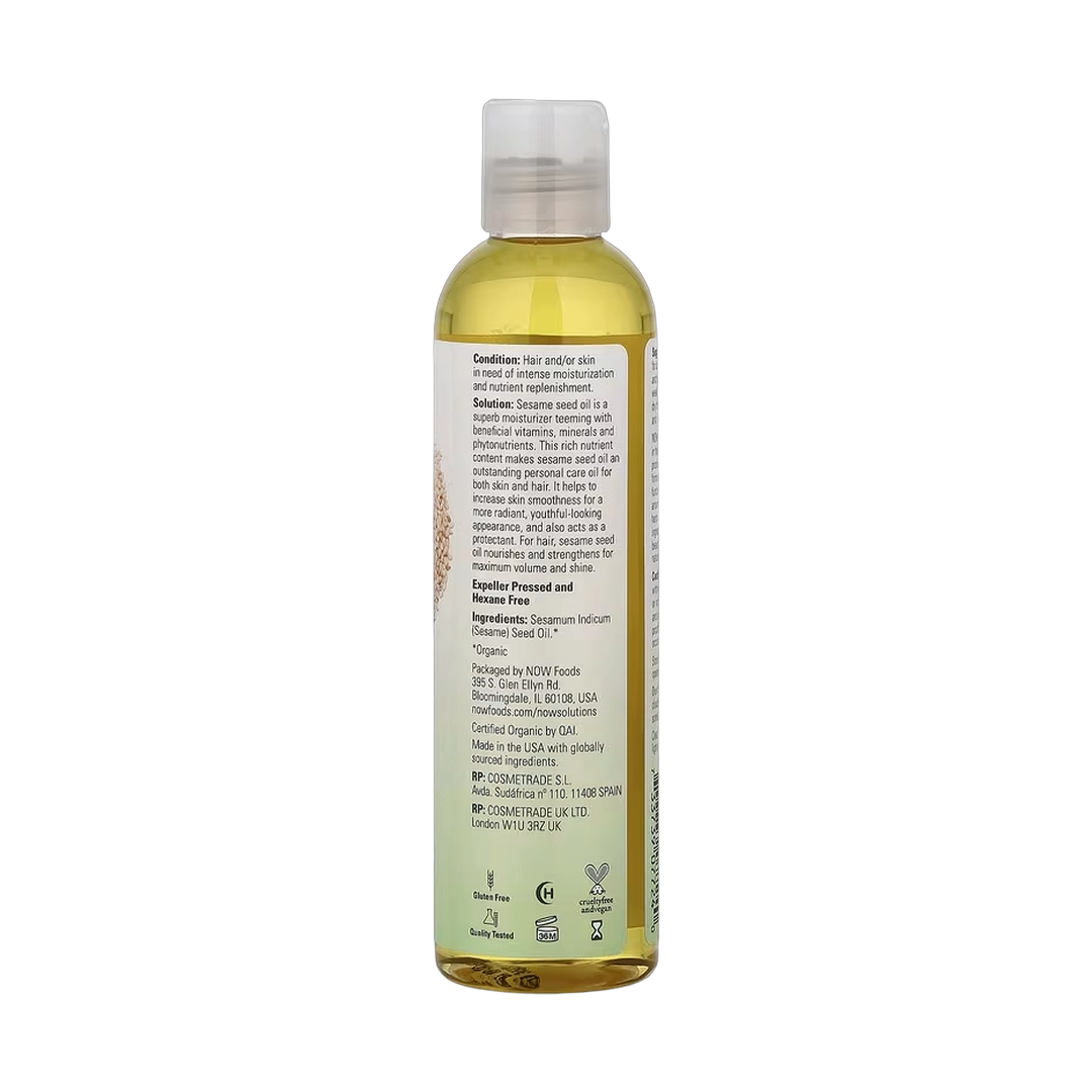 NOW Foods, Solutions, Sesame Seed Oil, 8 fl oz, 237 ml