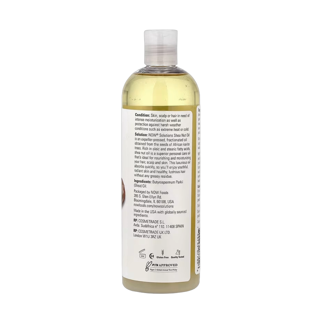 NOW Foods, Solutions, Shea Nut Oil, Moisturizing Oil, 16 fl oz, 473 ml