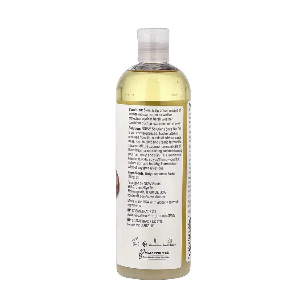 NOW Foods, Solutions, Shea Nut Oil, Moisturizing Oil, 16 fl oz, 473 ml