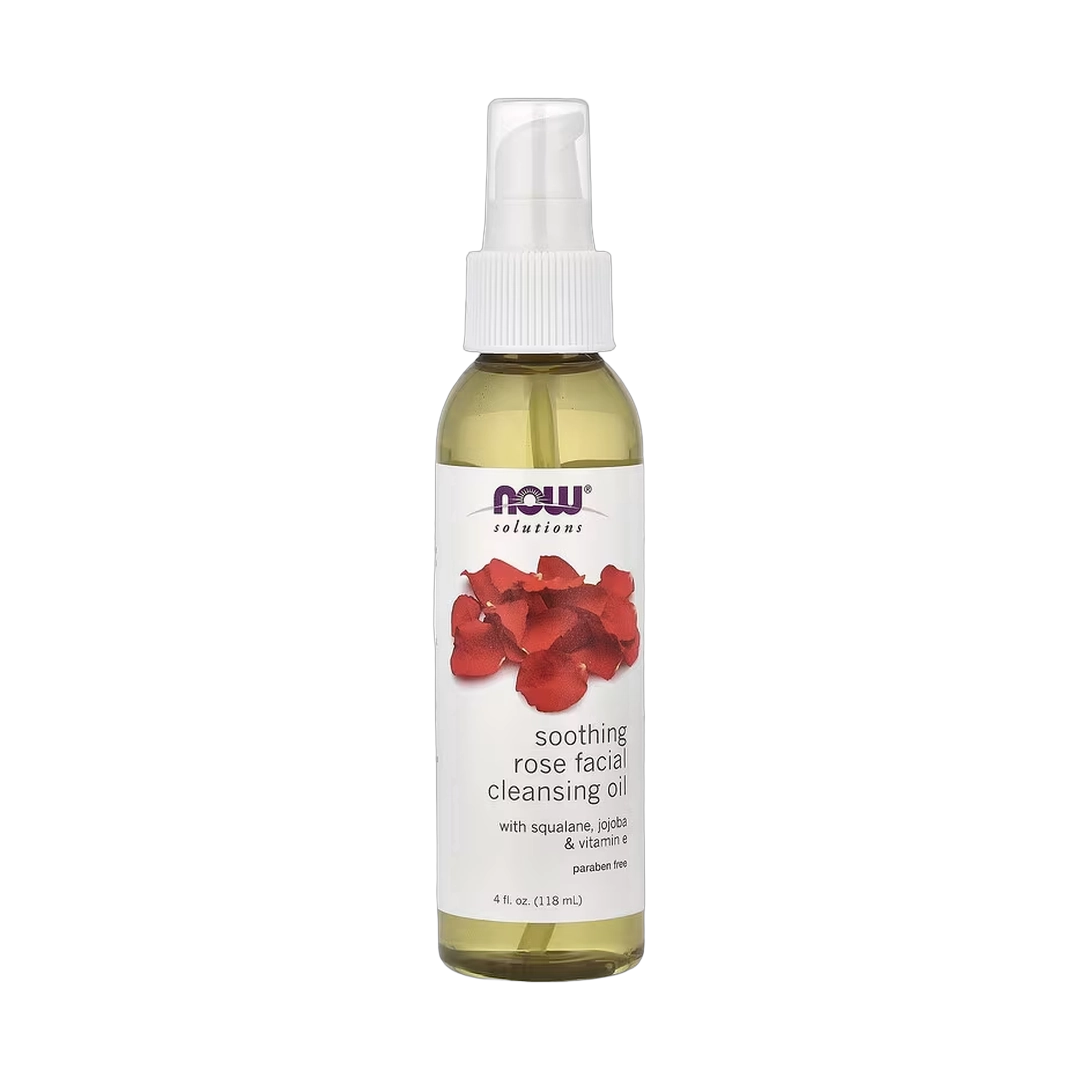 NOW Foods, Solutions, Soothing Rose Facial Cleansing Oil, 4 fl oz, 118 ml