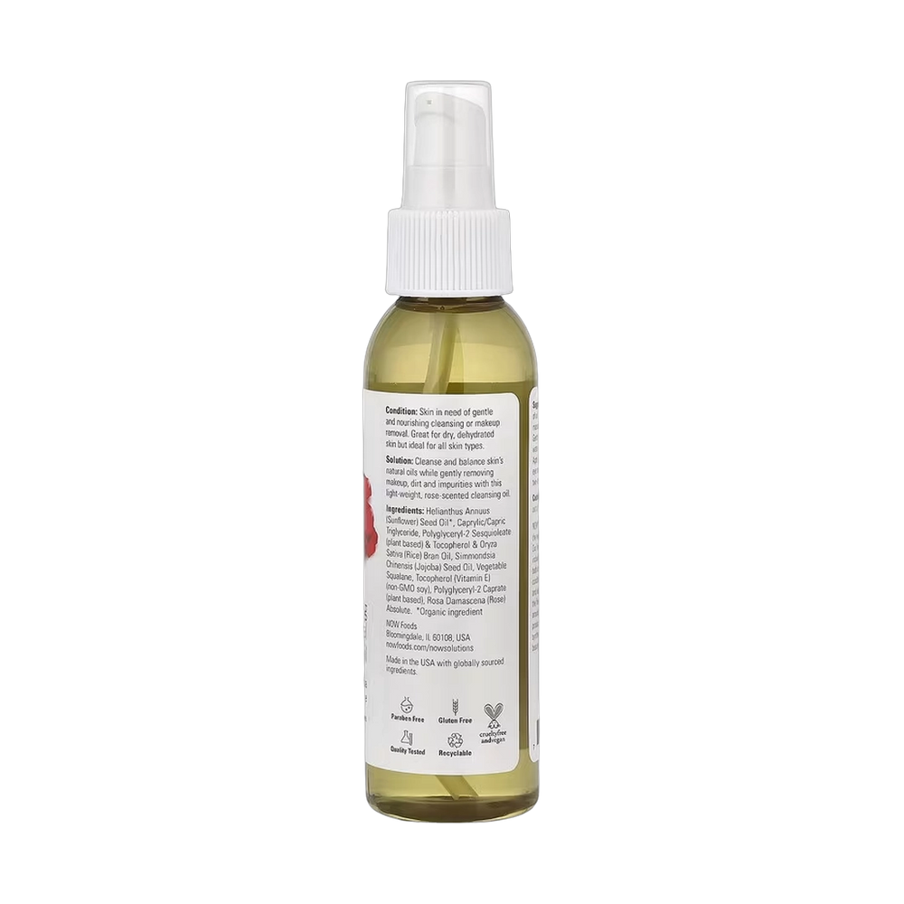 NOW Foods, Solutions, Soothing Rose Facial Cleansing Oil, 4 fl oz, 118 ml