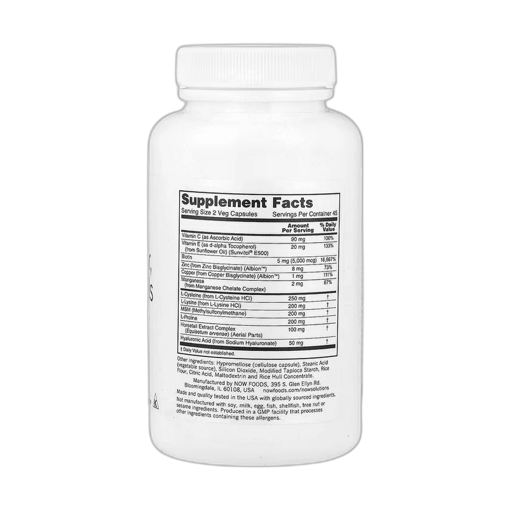 NOW Foods, Solutions, Vegan Hair, Skin & Nails, 90 Veg Capsules