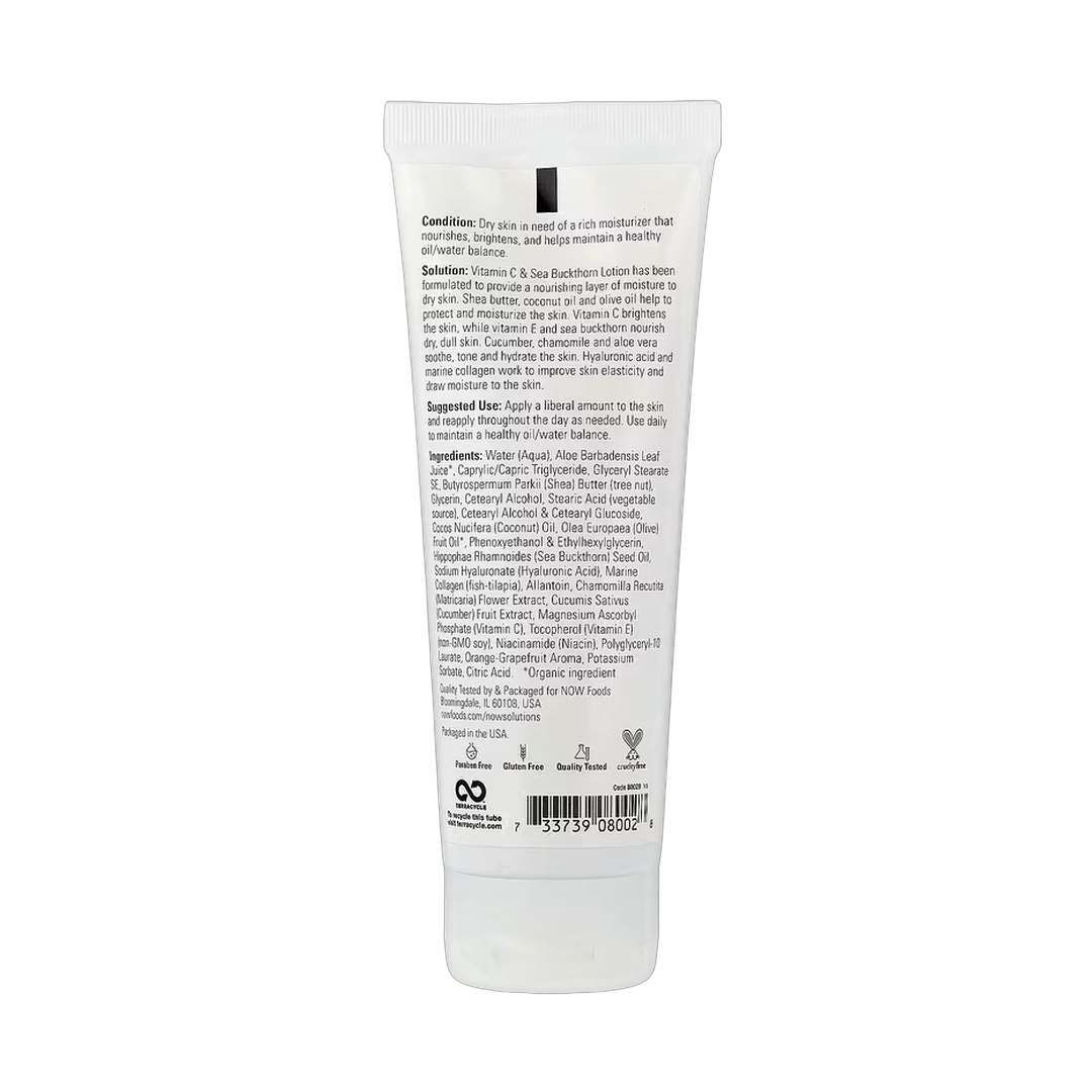 NOW Foods, Solutions, Vitamin C & Sea Buckthorn Lotion, 8 fl oz, 237 ml