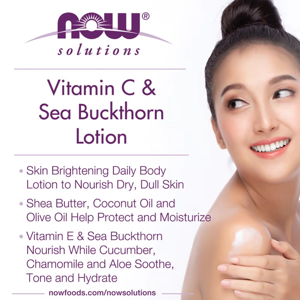 NOW Foods, Solutions, Vitamin C & Sea Buckthorn Lotion, 8 fl oz, 237 ml