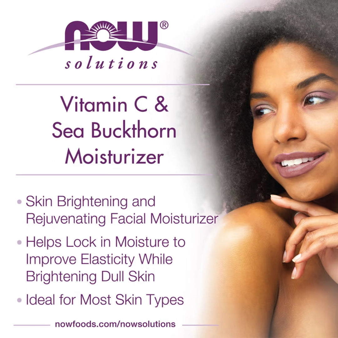 NOW Foods, Solutions, Vitamin C & Sea Buckthorn Moisturizer, 2 fl oz, 59 ml