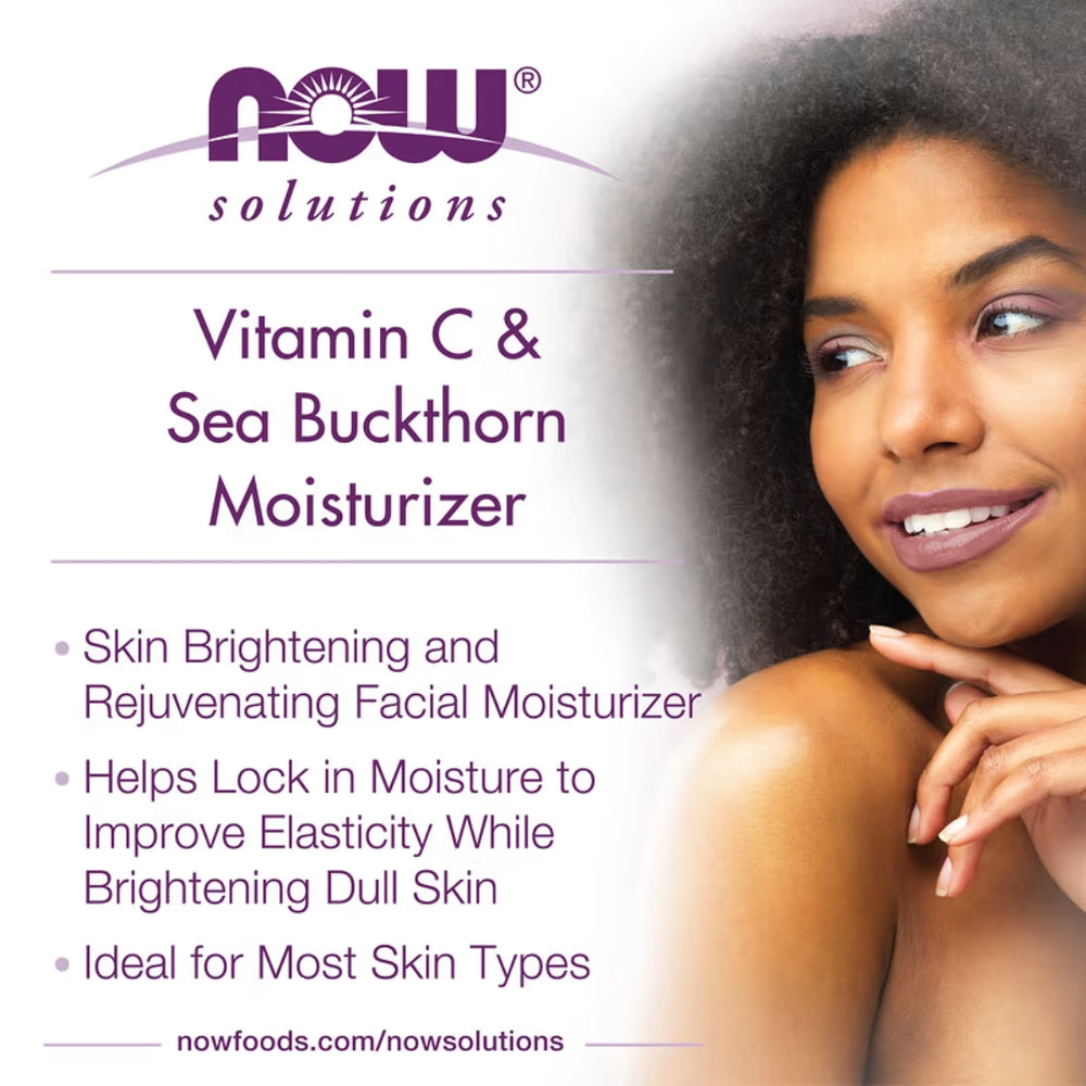 NOW Foods, Solutions, Vitamin C & Sea Buckthorn Moisturizer, 2 fl oz, 59 ml