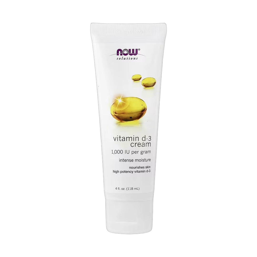 NOW Foods, Solutions, Vitamin D-3 Cream, 4 fl oz, 118 ml