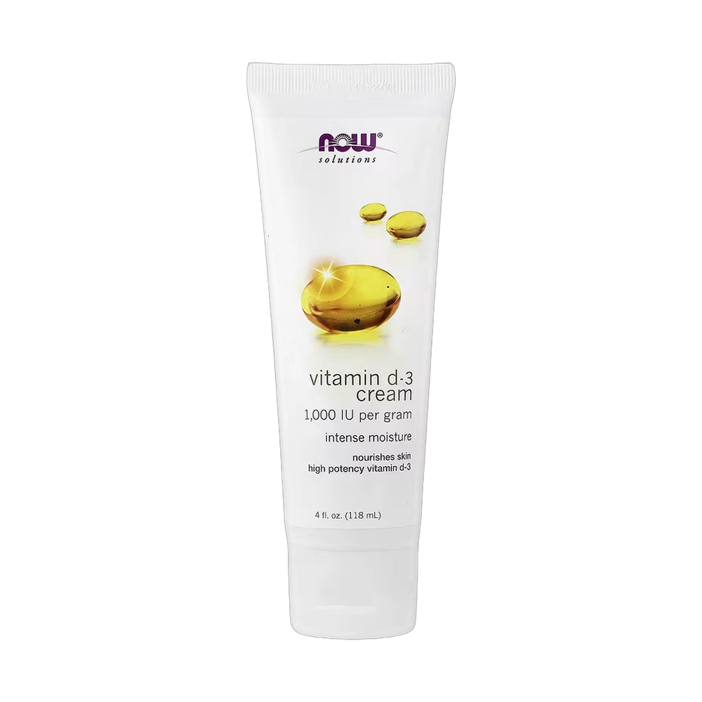 NOW Foods, Solutions, Vitamin D-3 Cream, 4 fl oz, 118 ml