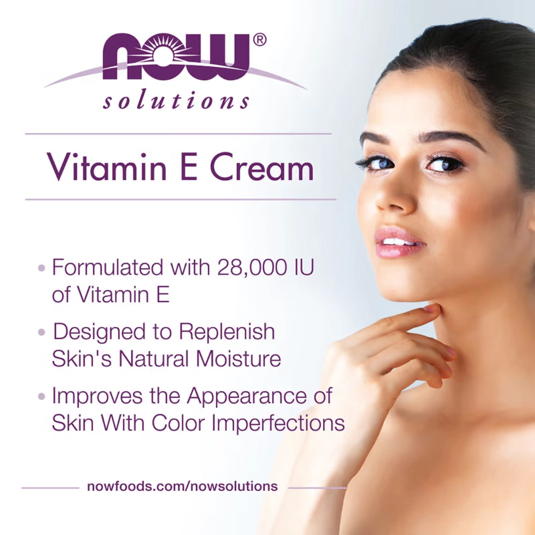 NOW Foods, Solutions, Vitamin E Cream, 4 fl oz, 118 ml