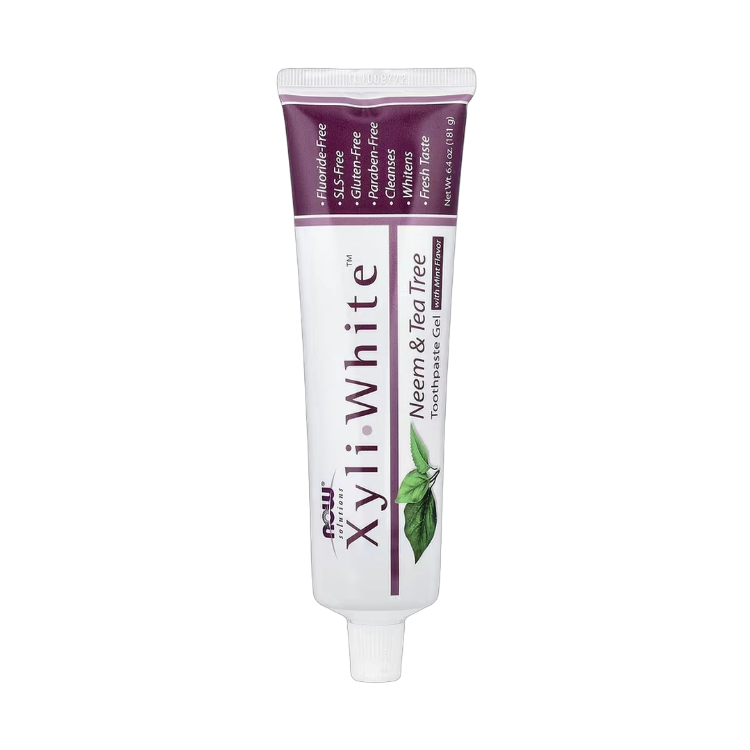 NOW Foods, Solutions, XyliWhite™ Toothpaste Gel, Neem & Tea Tree, Mint, 6.4 oz, 181 g
