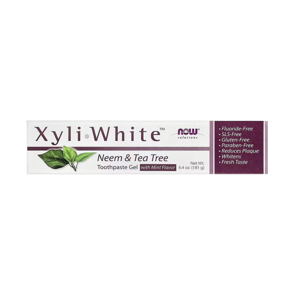 NOW Foods, Solutions, XyliWhite™ Toothpaste Gel, Neem & Tea Tree, Mint, 6.4 oz, 181 g