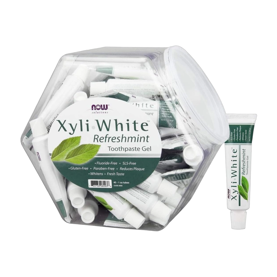 NOW Foods Solutions, Xyliwhite™ Toothpaste Gel, Refreshmint, 1oz, 40 Tubes