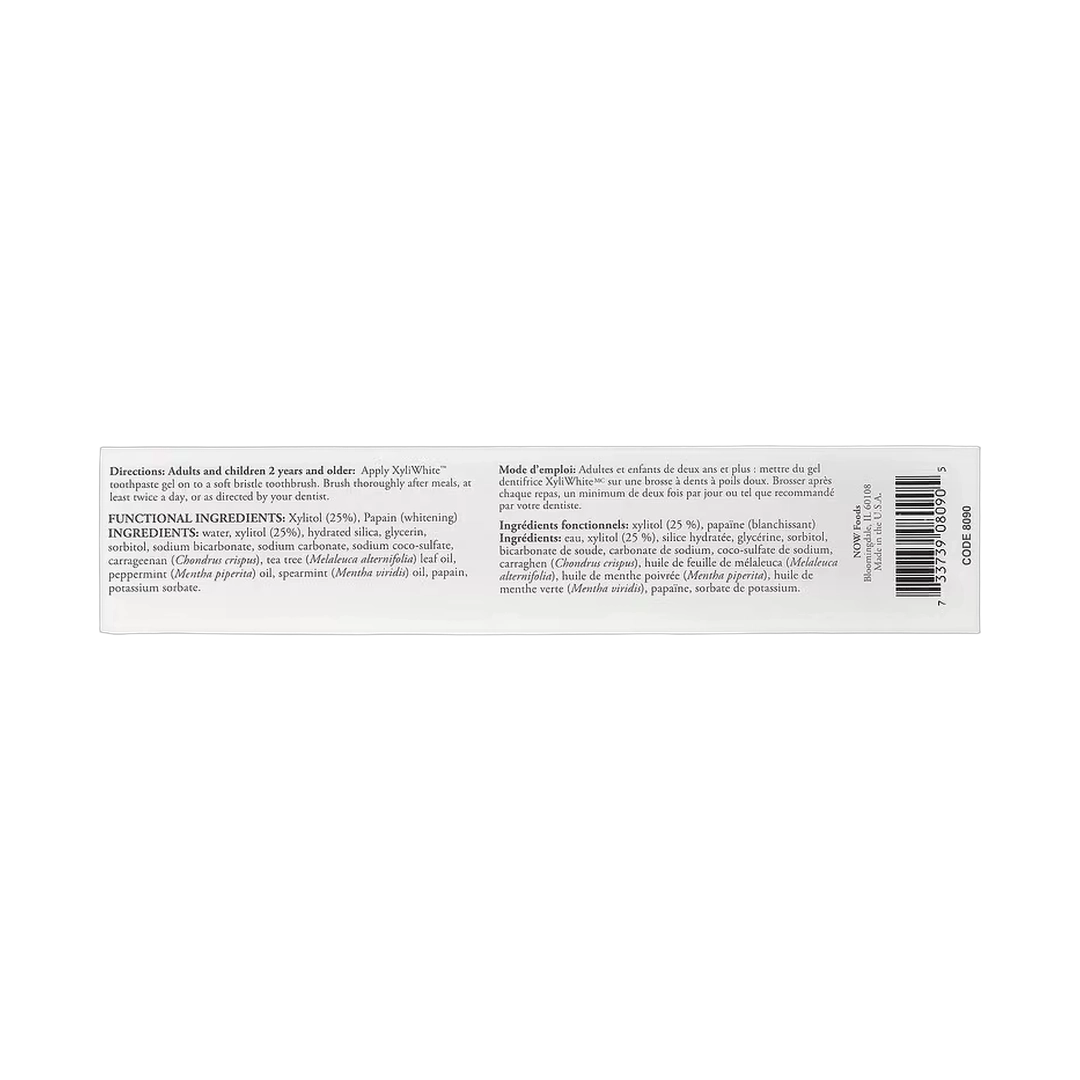 NOW Foods, Solutions, XyliWhite™, Toothpaste Gel, Refreshmint, 6.4 oz, 181 g