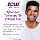NOW Foods, Solutions, XyliWhite™, Toothpaste Gel with Baking Soda, Platinum Mint, 6.4 oz, 181 g
