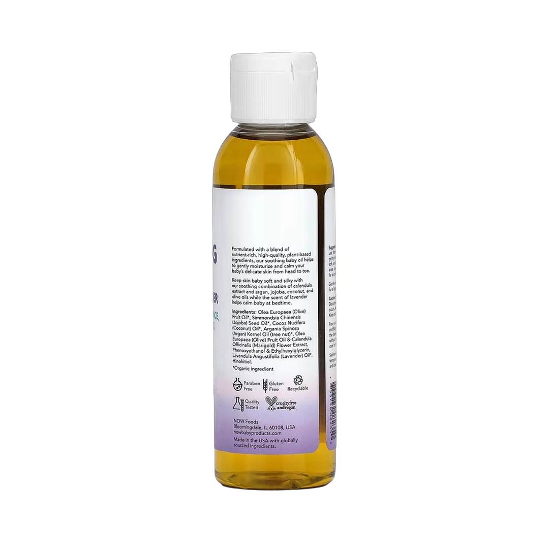 NOW Foods, Soothing Baby Oil, Calming Lavender, 4 fl oz, 118 ml