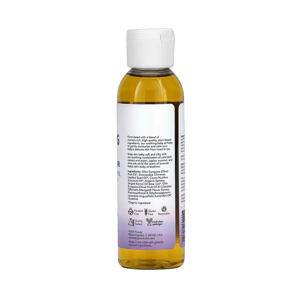 NOW Foods, Soothing Baby Oil, Calming Lavender, 4 fl oz, 118 ml