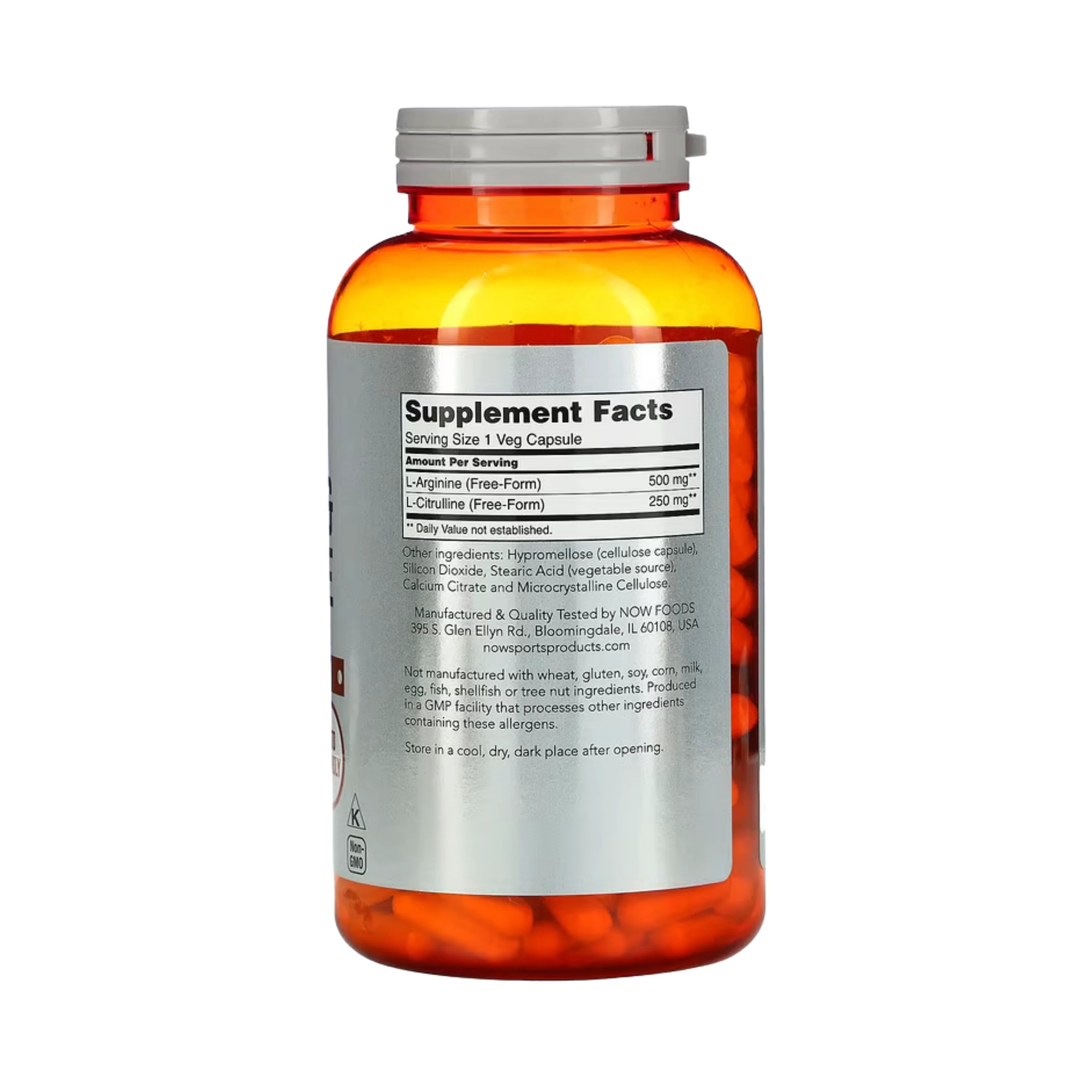 NOW Foods, Sports, Arginine & Citrulline, 240 Veg Capsules