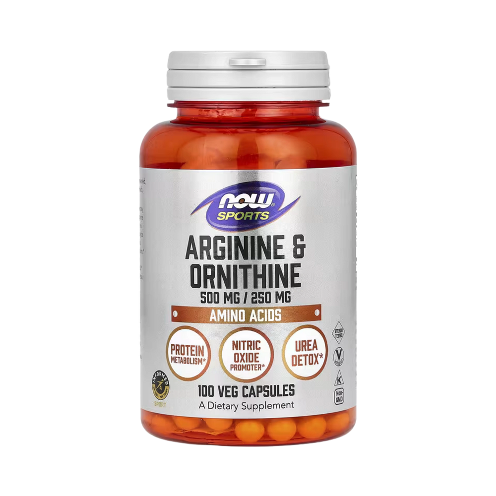 NOW Foods, Sports, Arginine & Ornithine, 100 Veg Capsules