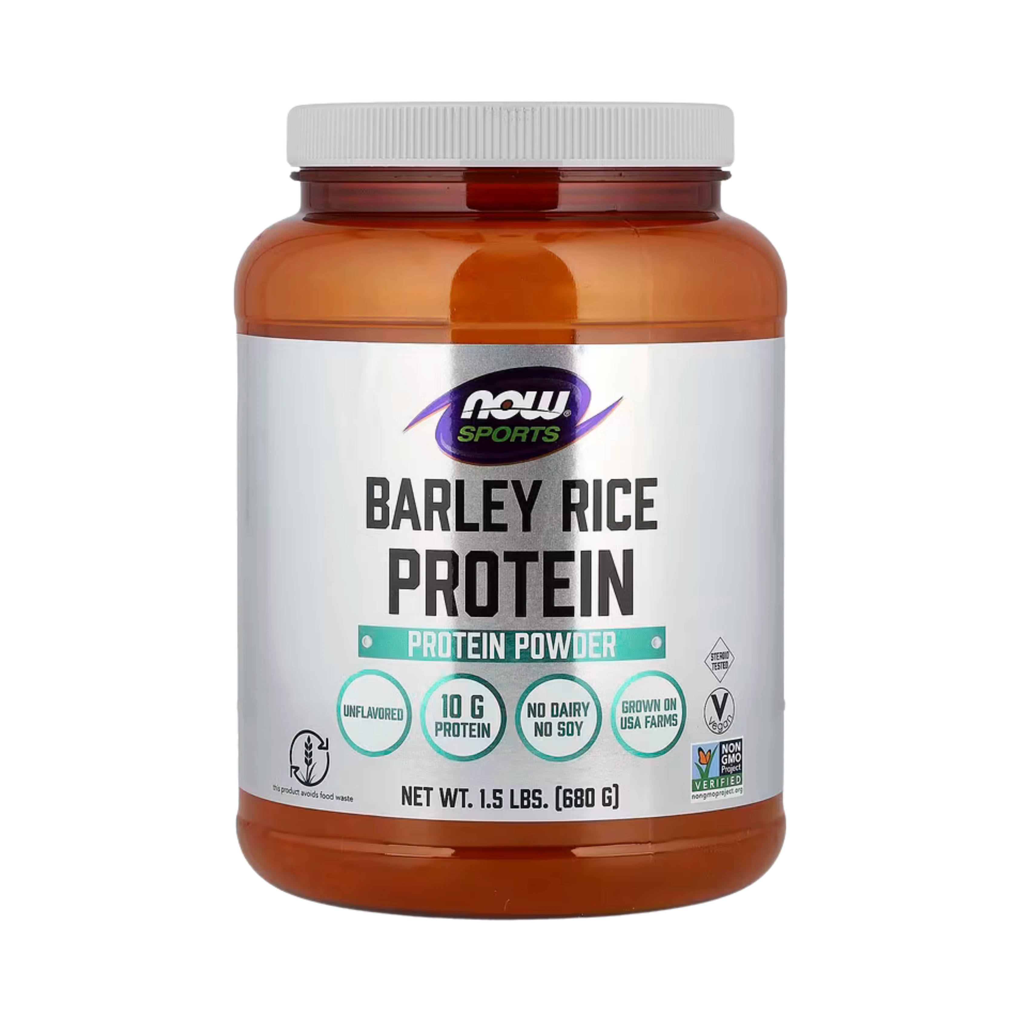 NOW Foods, Sports, Barley Rice Protein Powder, Unflavored, 1.5 lbs, 680 g