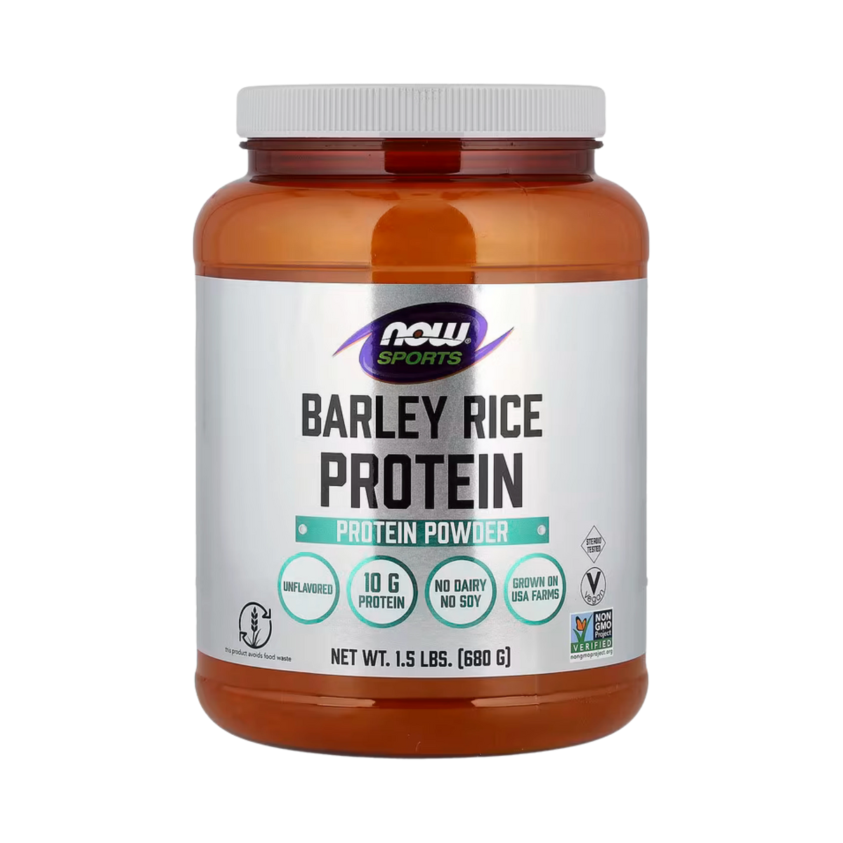 NOW Foods, Sports, Barley Rice Protein Powder, Unflavored, 1.5 lbs, 680 g