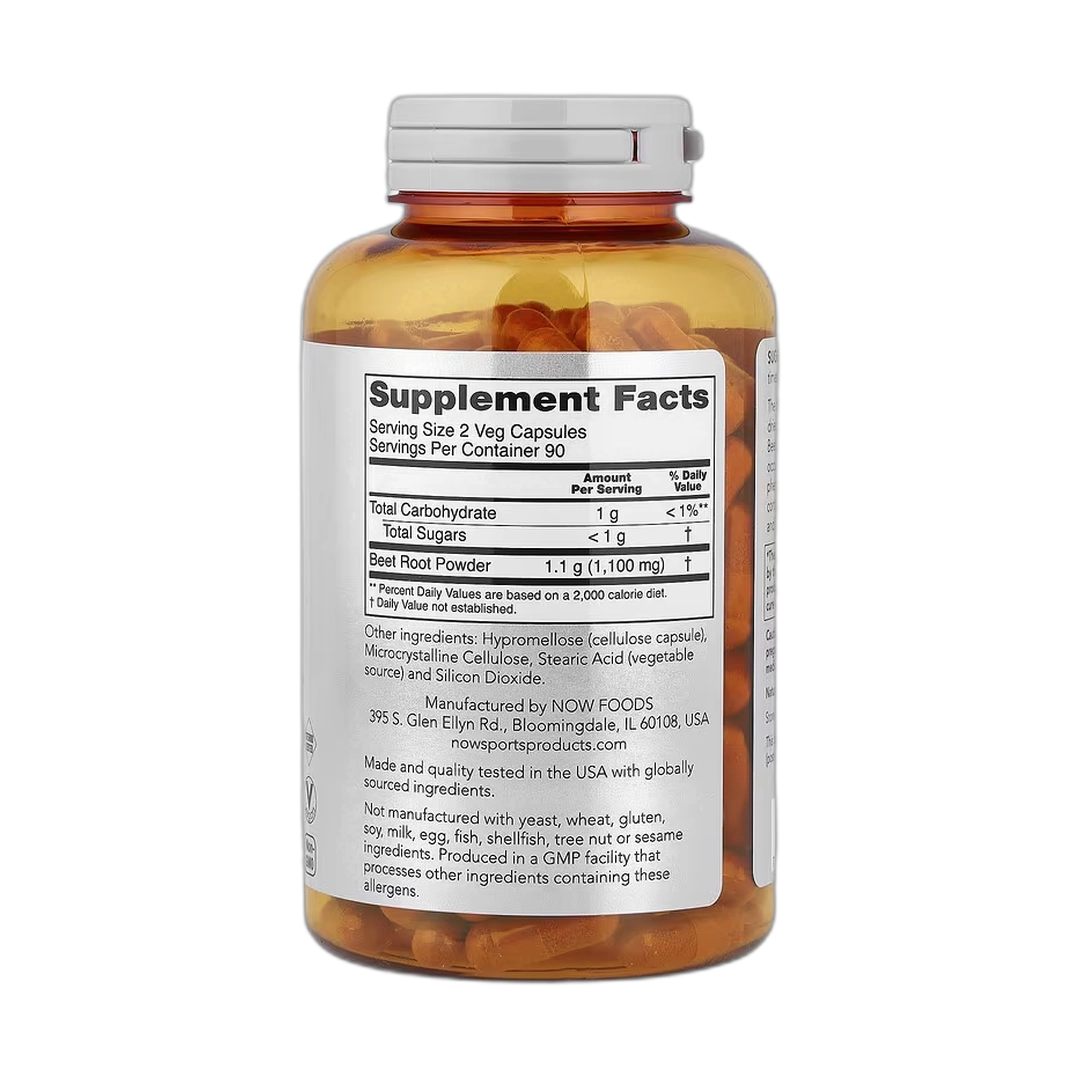 NOW Foods, Sports, Beet Root, 180 Veg Capsules