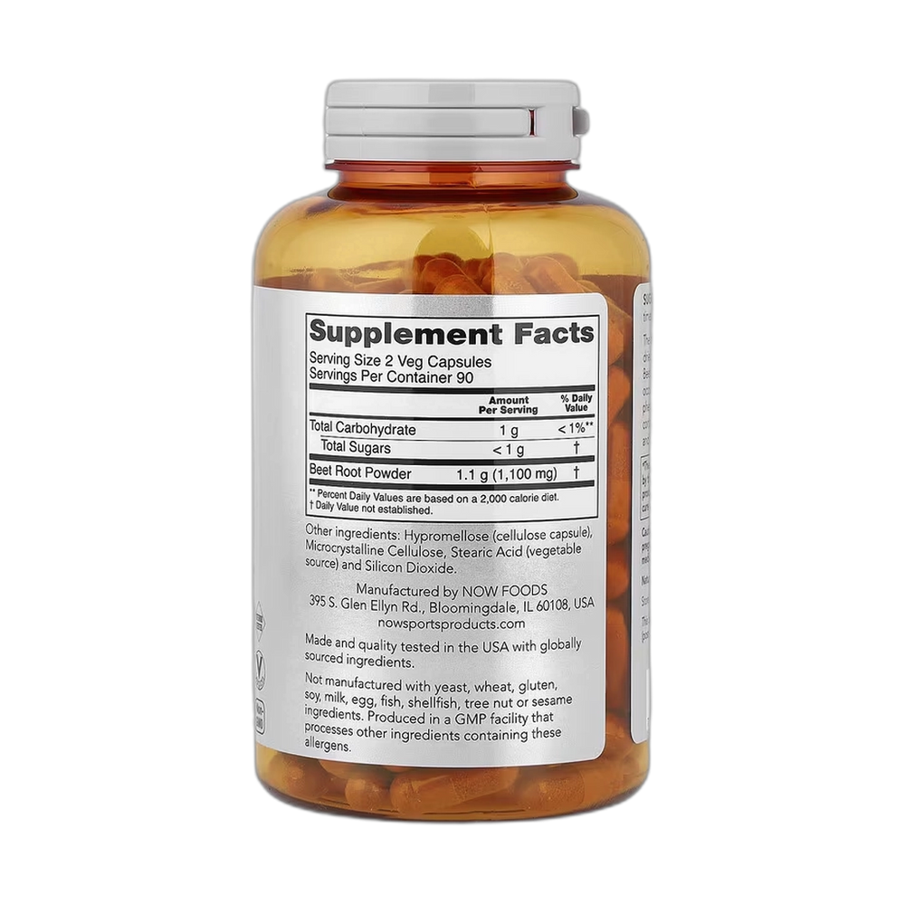 NOW Foods, Sports, Beet Root, 180 Veg Capsules