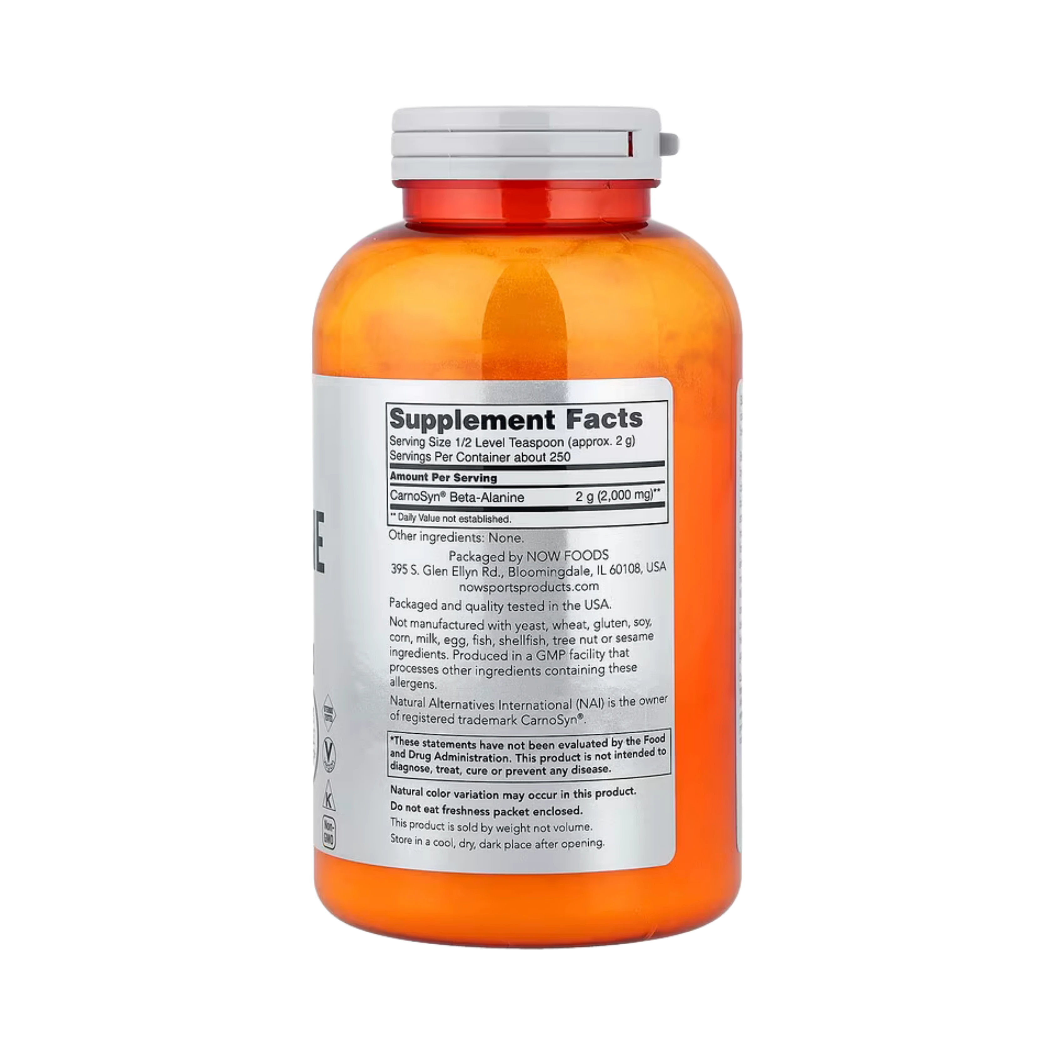 NOW Foods, Sports, Beta-Alanine, 17.6 oz, 500 g