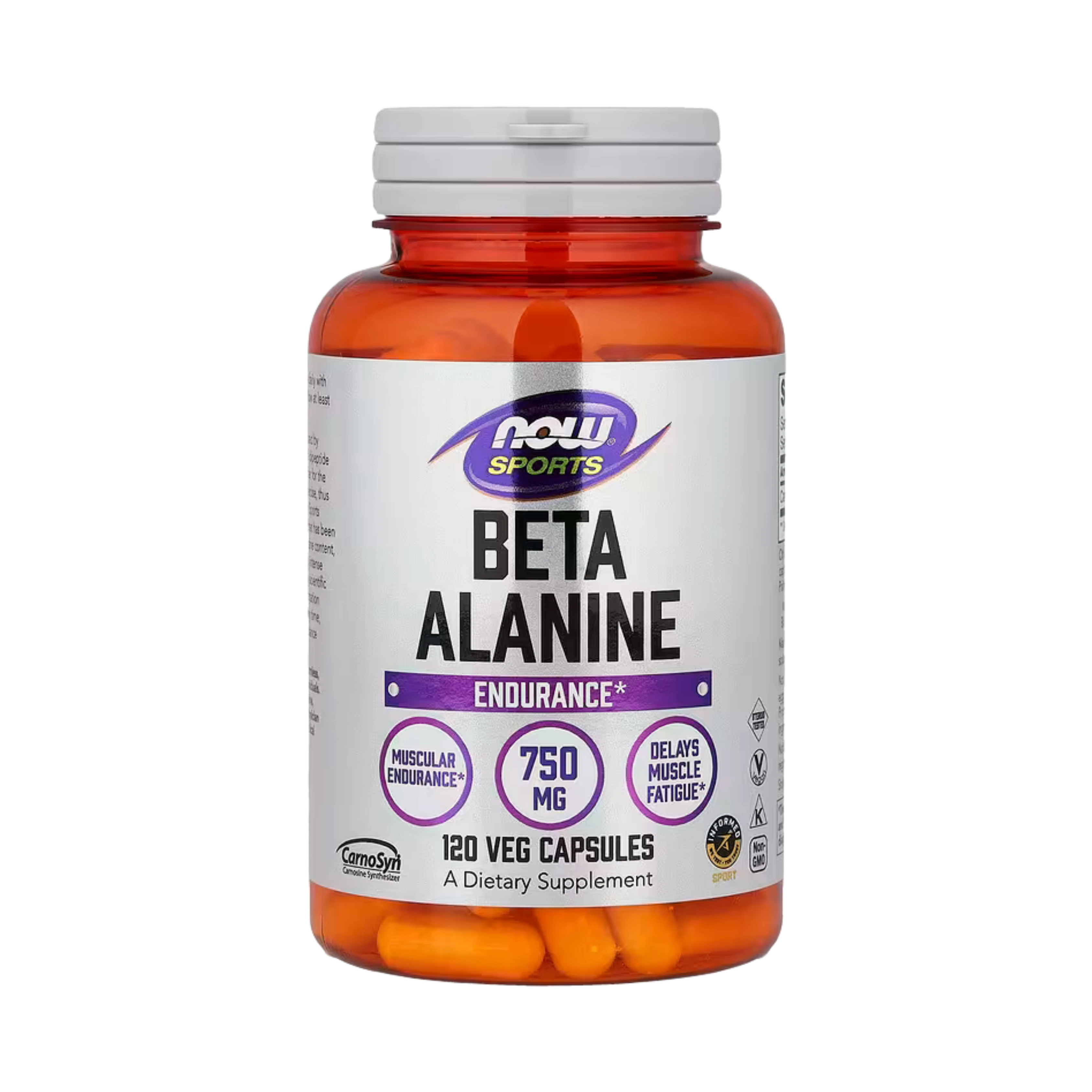 NOW Foods, Sports, Beta-Alanine, Endurance, 120 Veg Capsules