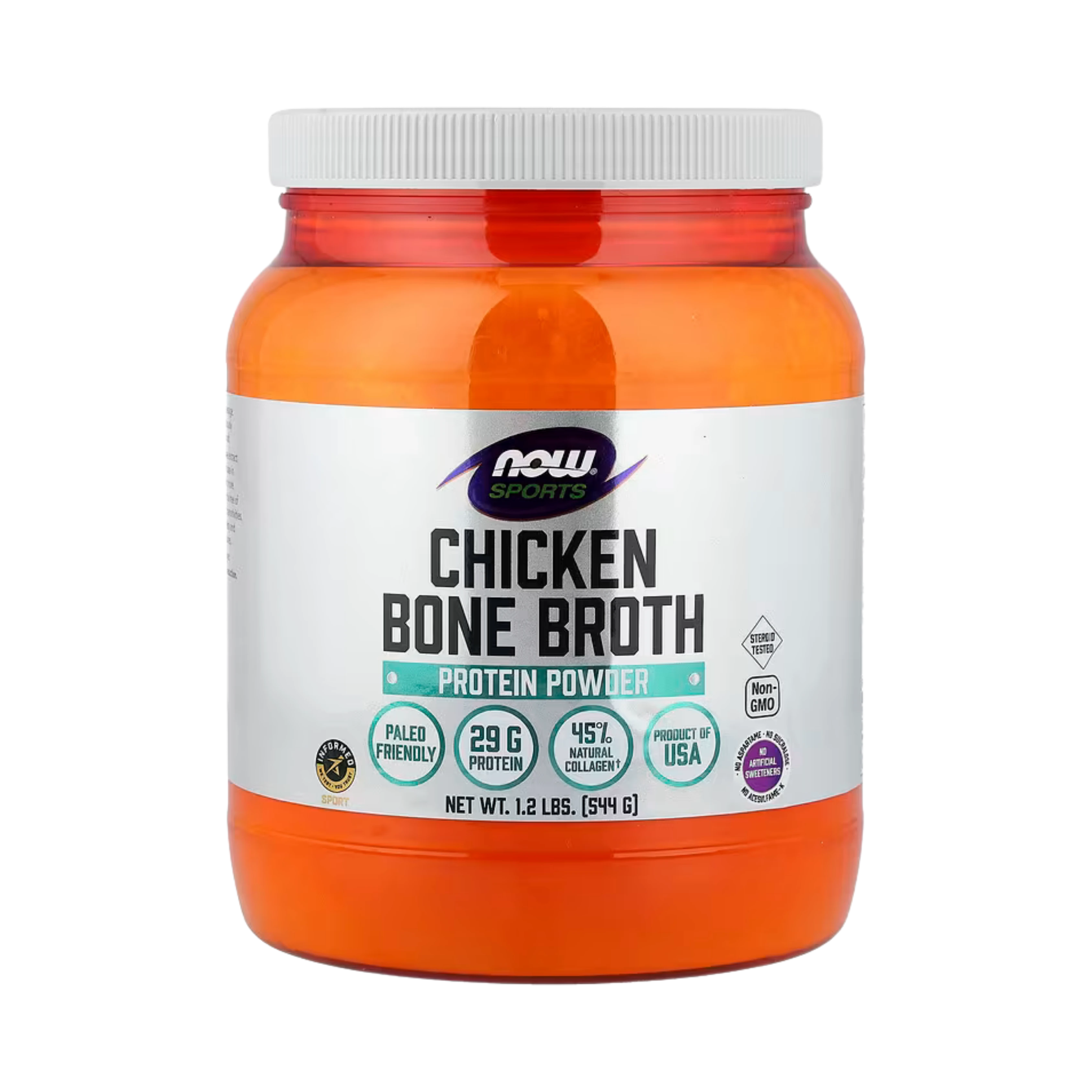 NOW Foods, Sports, Chicken Bone Broth Protein Powder, 1.2 lbs, 544 g