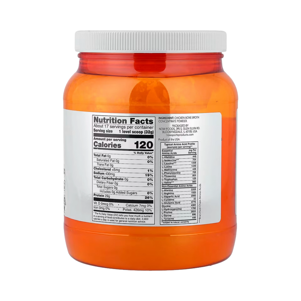 NOW Foods, Sports, Chicken Bone Broth Protein Powder, 1.2 lbs, 544 g