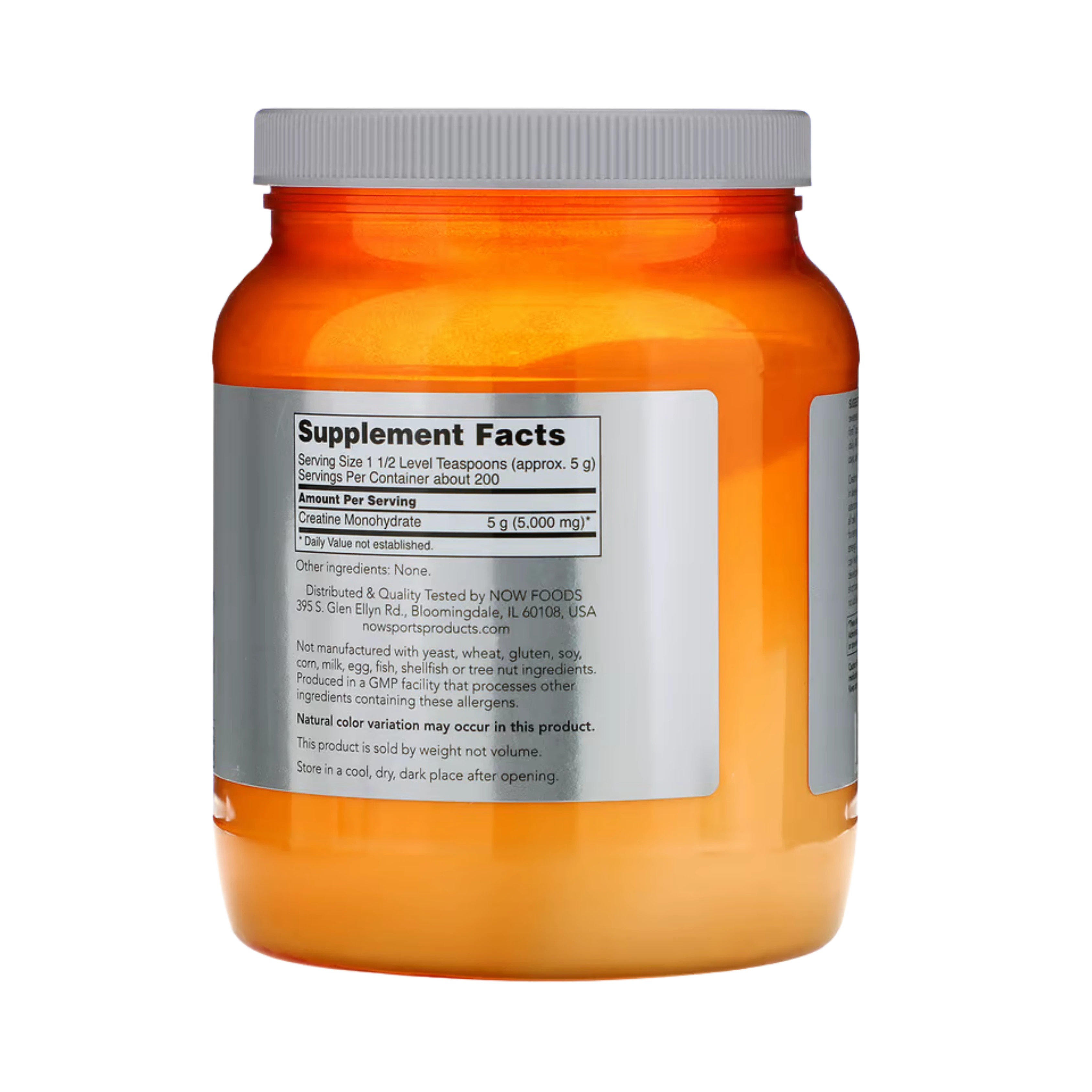NOW Foods, Sports, Creatine Monohydrate, 2.2 lbs, 1 kg