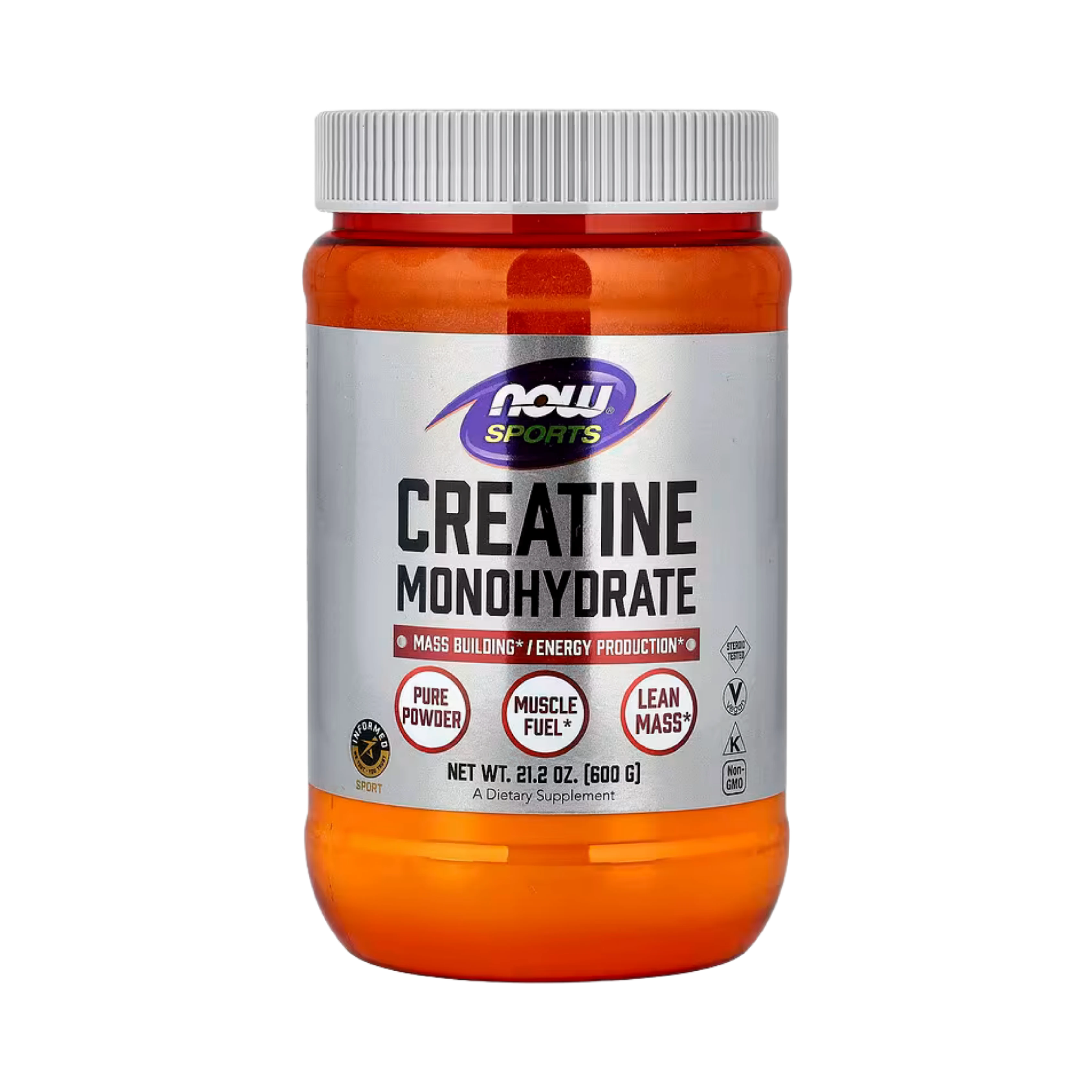 NOW Foods, Sports, Creatine Monohydrate, 21.2 oz, 600 g
