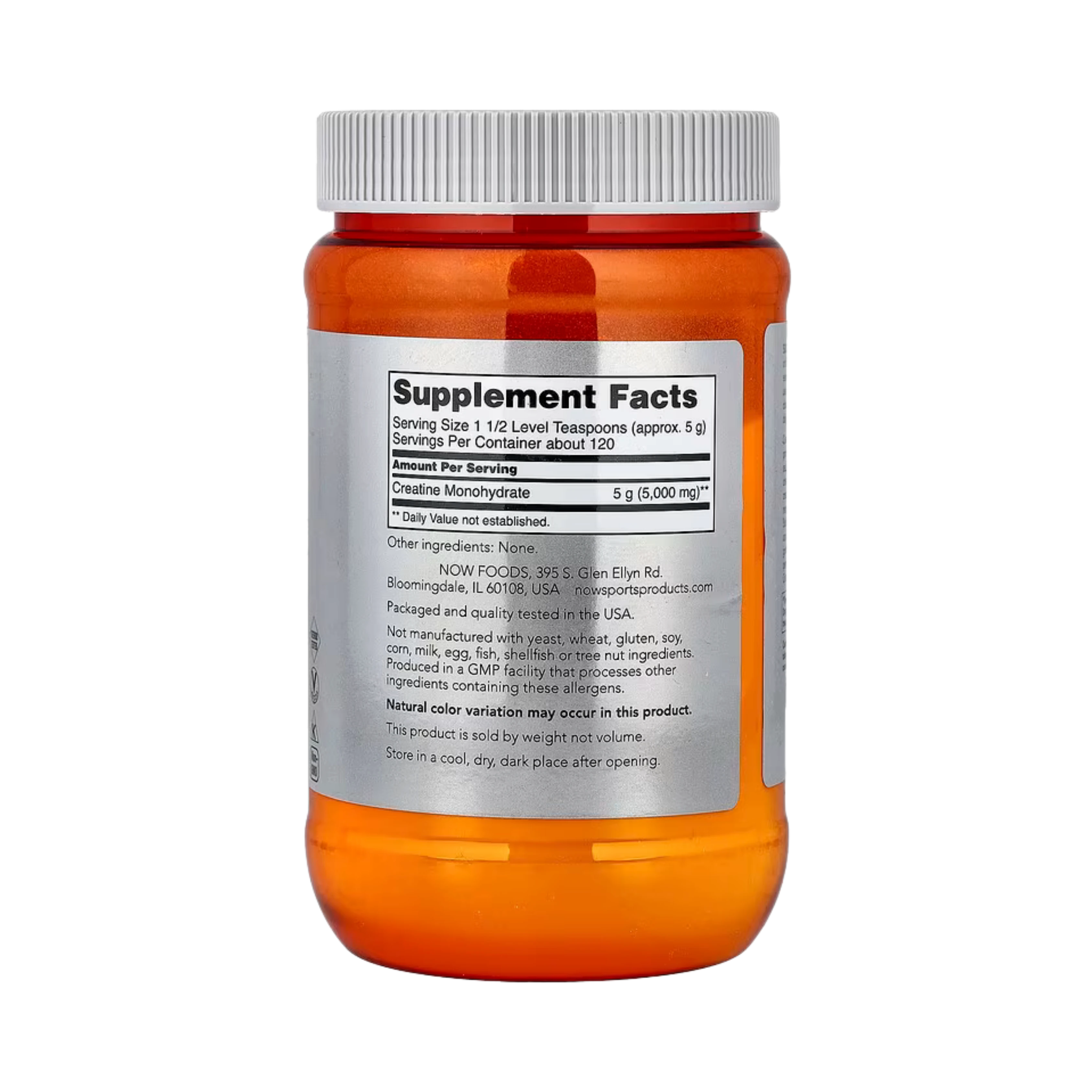 NOW Foods, Sports, Creatine Monohydrate, 21.2 oz, 600 g