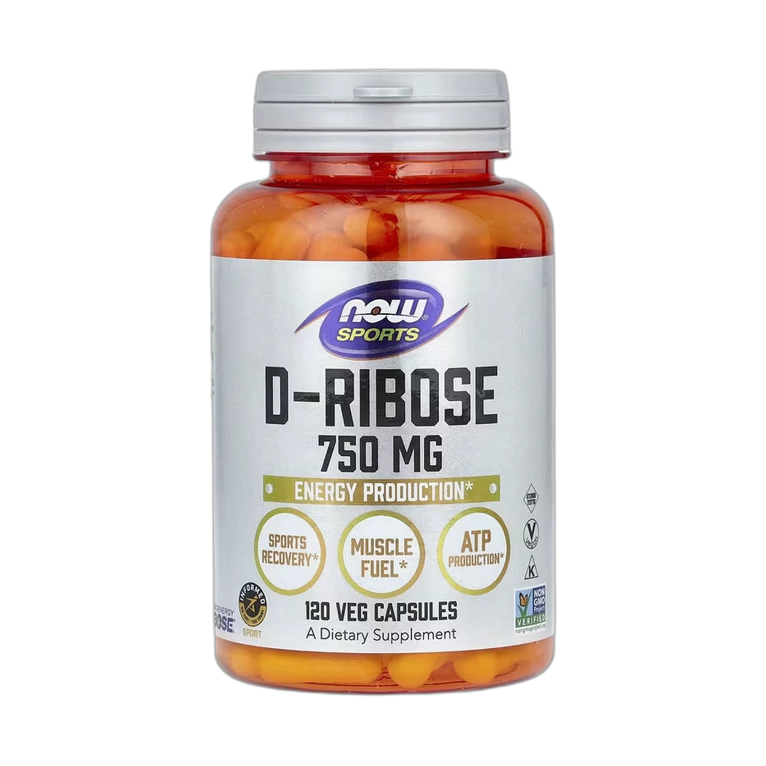 NOW Foods, Sports, D-Ribose, 750 mg, 120 Veg Capsules