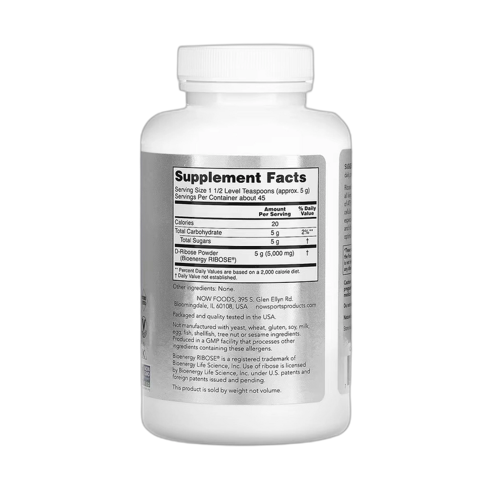 NOW Foods, Sports, D-Ribose Powder, 8 oz, 227 g