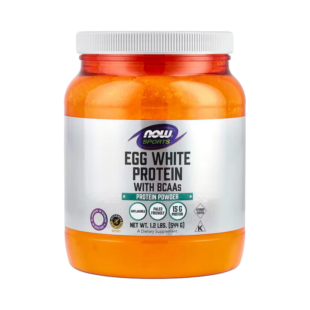 NOW Foods, Sports, Egg White Protein with BCAAs, Protein Powder, Unflavored, 1.2 lbs, 544 g