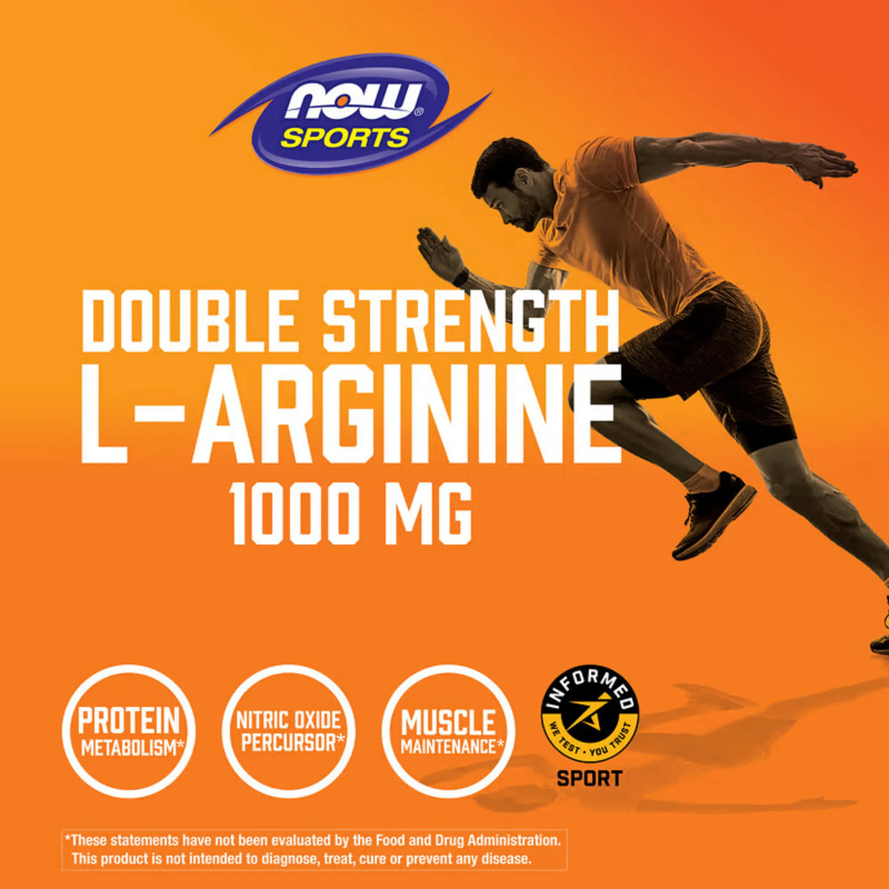 NOW Foods, Sports, L-Arginine, 1,000 mg, 180 Tablets